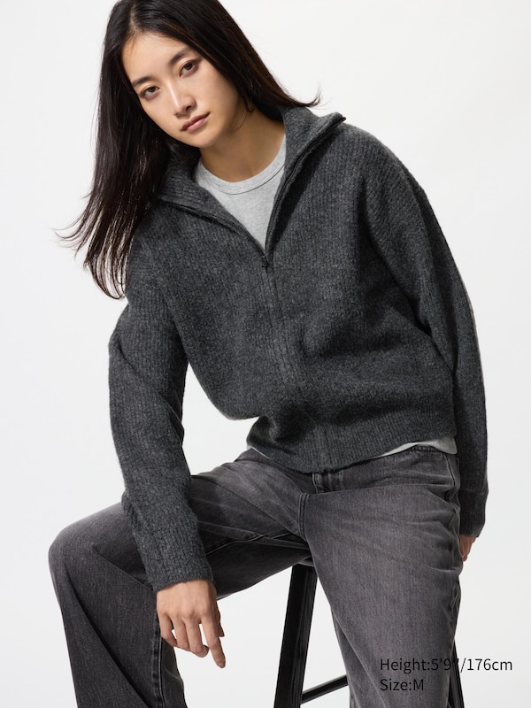Souffle Yarn Full Zip Cardigan