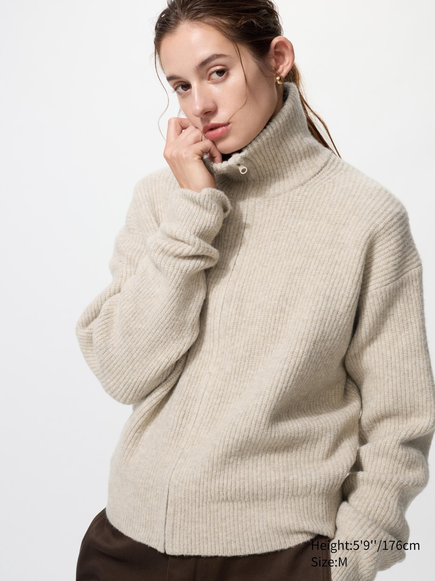 Souffle Yarn Full Zip Cardigan | UNIQLO US