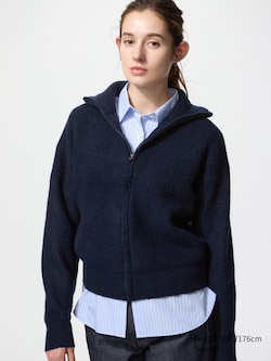 Souffle Yarn Full Zip Cardigan