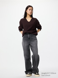Wide Straight Jeans | Short