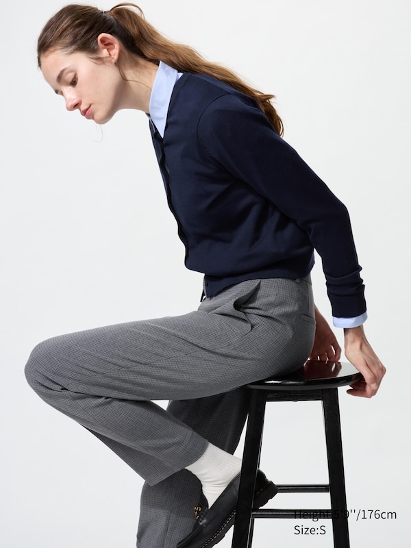 Smart Ankle Pants | Checked | Tall