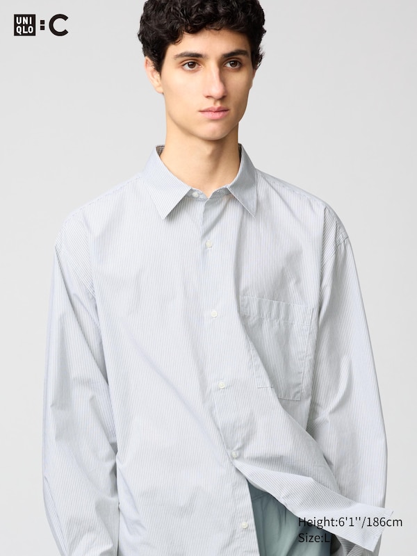 Broadcloth Oversized Shirt | Striped