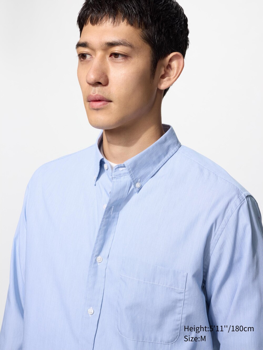 Uniqlo Broadcloth Shirt | Button Down | Hairline Fabric — фото 3