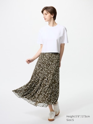 Chiffon Tiered Skirt | Printed