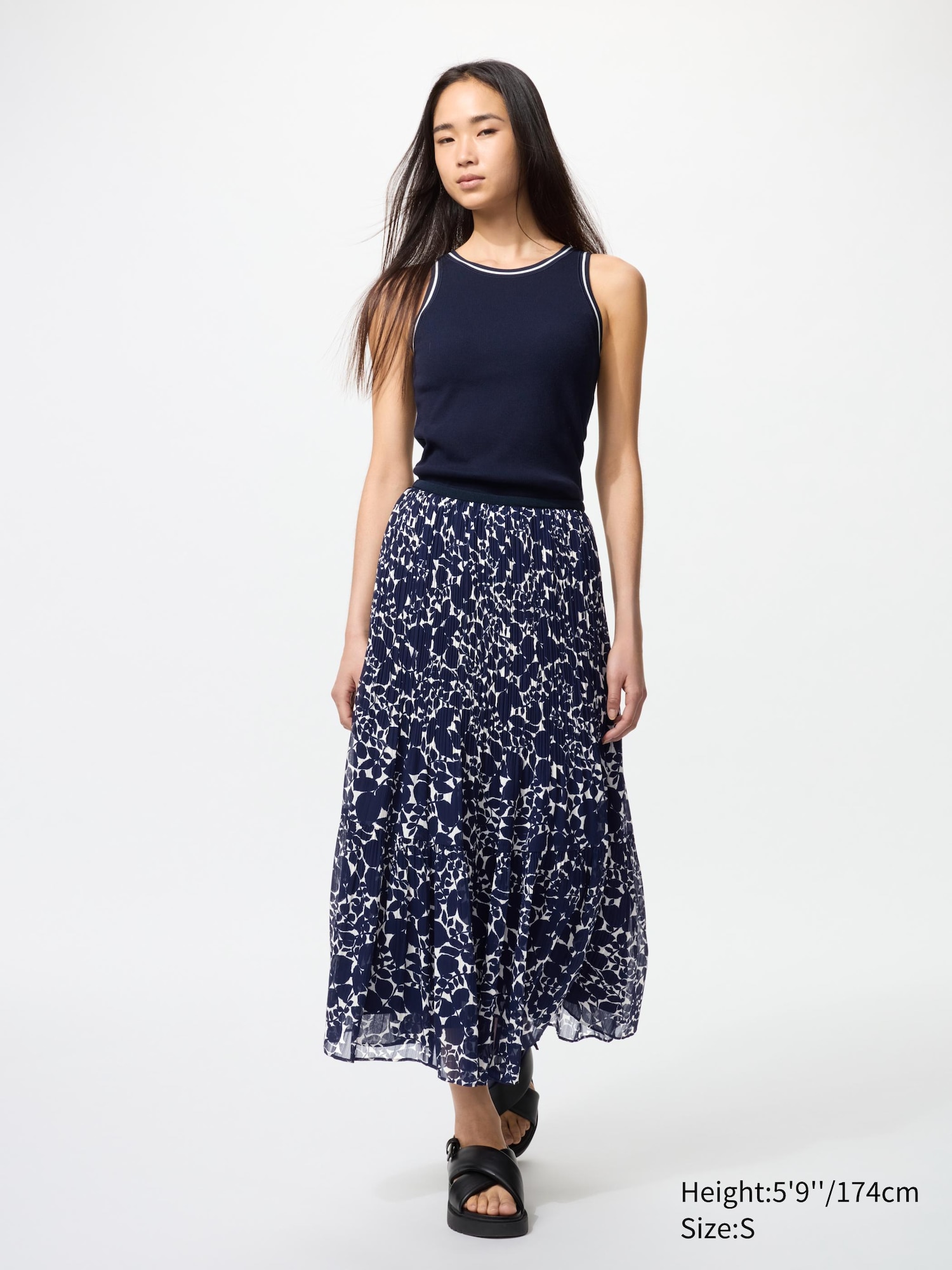 【激安大特価！】 Chiffon US UNIQLO | Printed | Skirt Tiered スカート