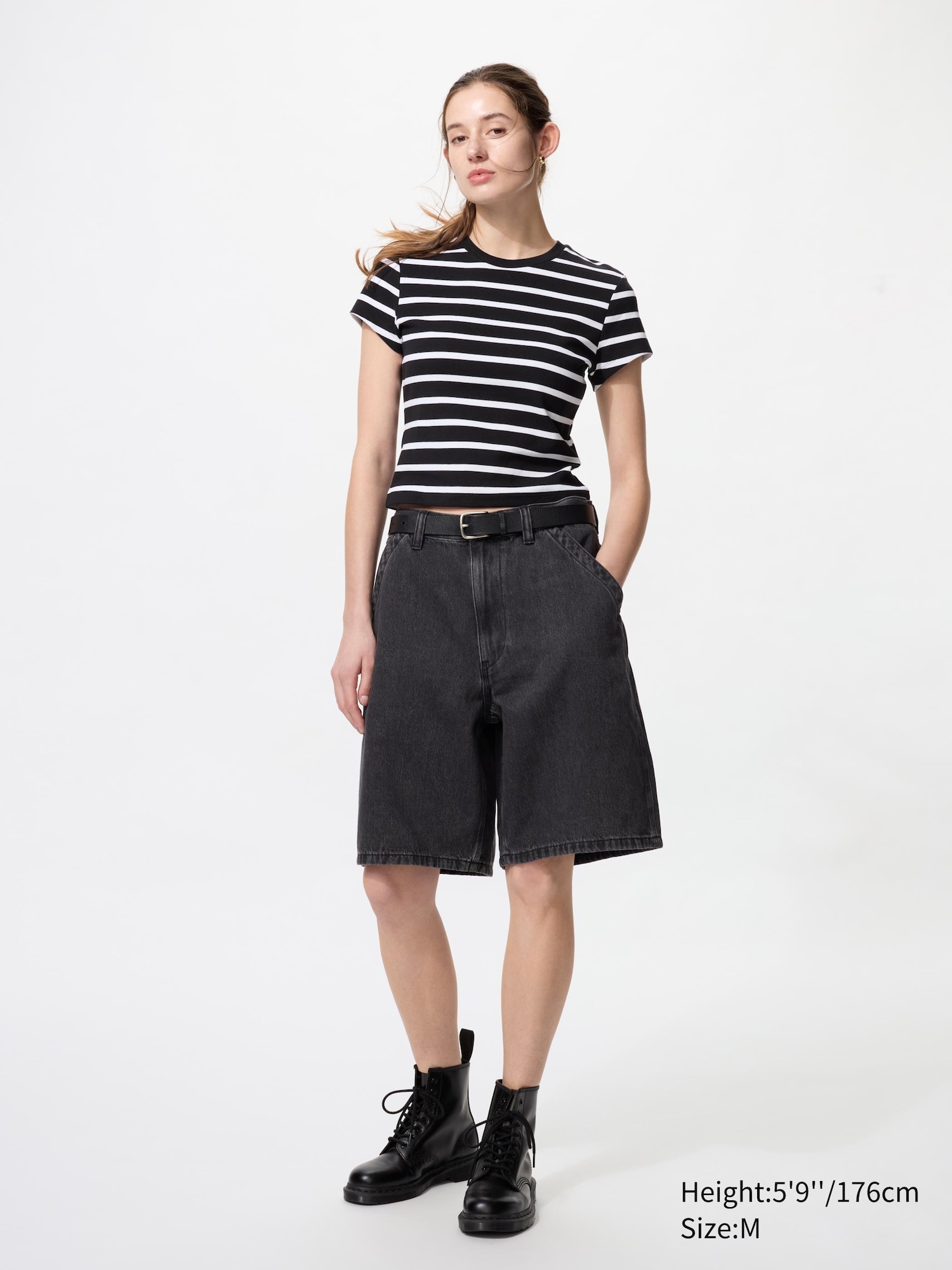 [LOW CLASSIC] / ☆ 25SS Lc STRIPED MINI T-SHIRT / BLACK Mini T-Shirt | Striped | UNIQLO US