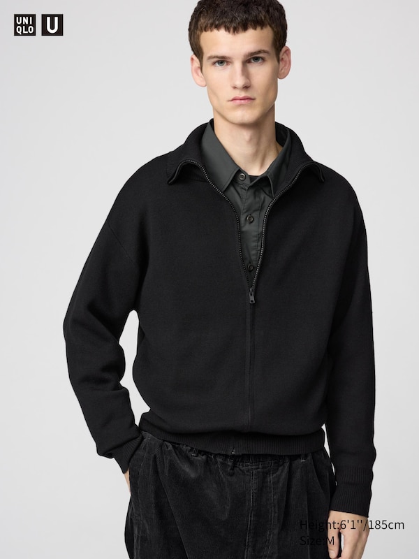 Double Face Knit Zip-Up Jacket