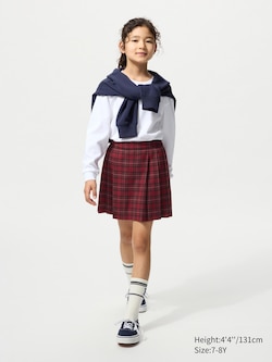 Pleated Mini Skort | Checked