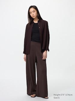 Crepe Jersey Straight Pants
