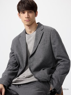 Brushed Jersey Jacket | Herringbone