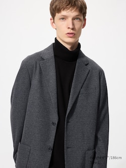 Brushed Jersey Jacket | Tweed Patterned
