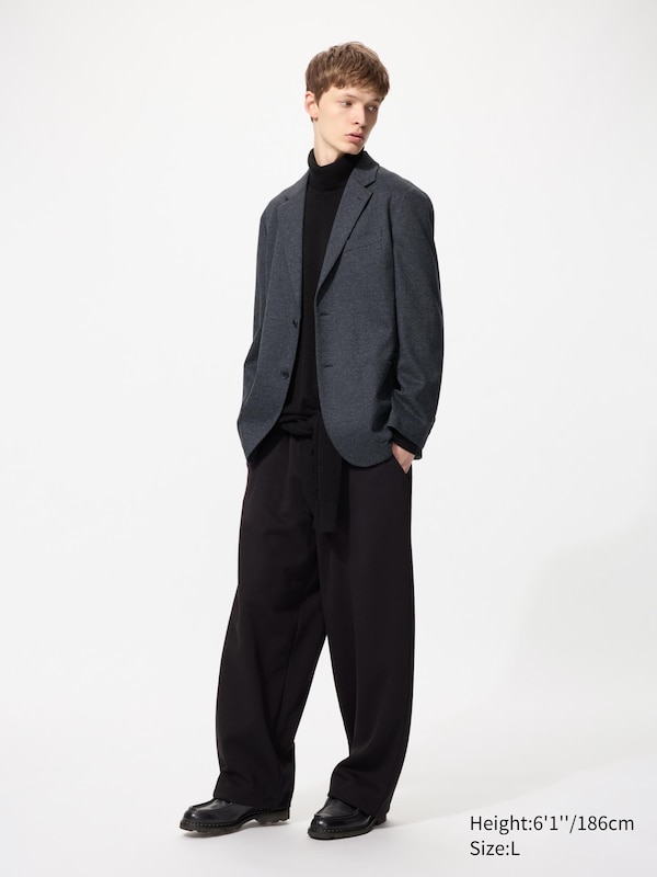 Brushed Jersey Jacket | Tweed Patterned