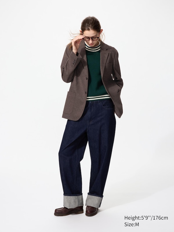 Brushed Jersey Jacket | Tweed Patterned