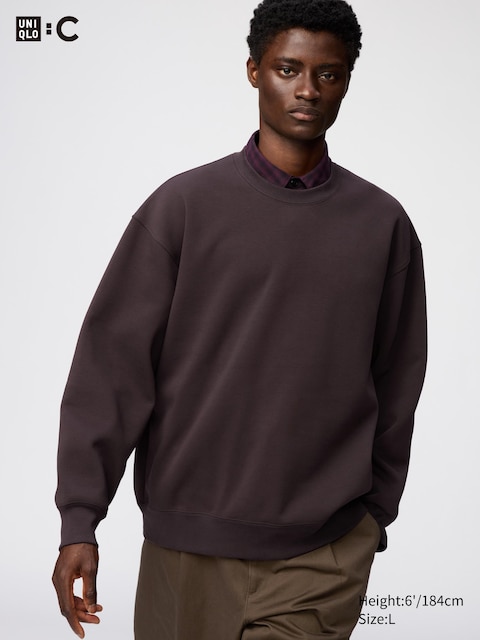 Толстовка оверсайз Uniqlo темно-коричневого цвета