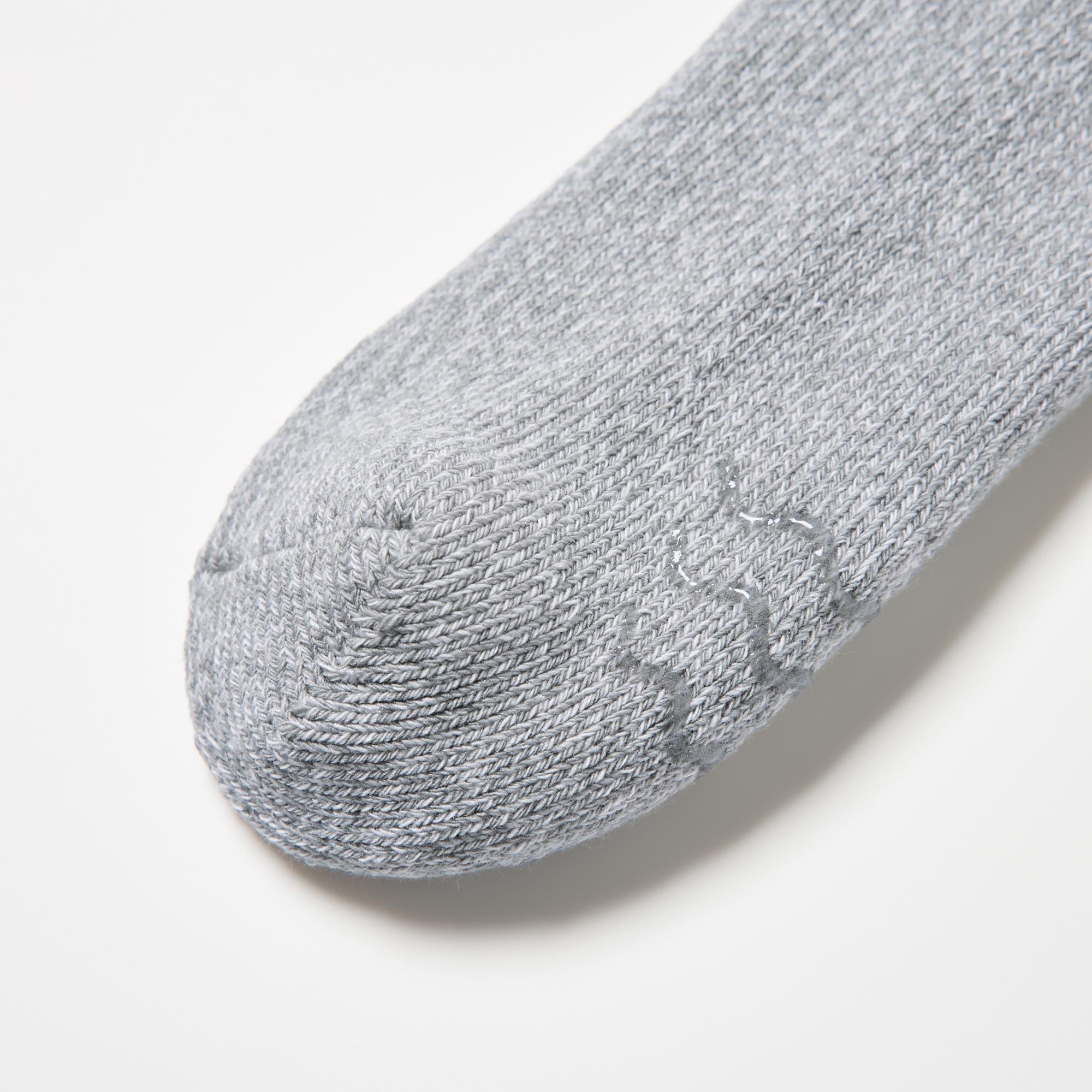 Fluffy socks, great for wearing around the house. Non-slip grips on the soles.