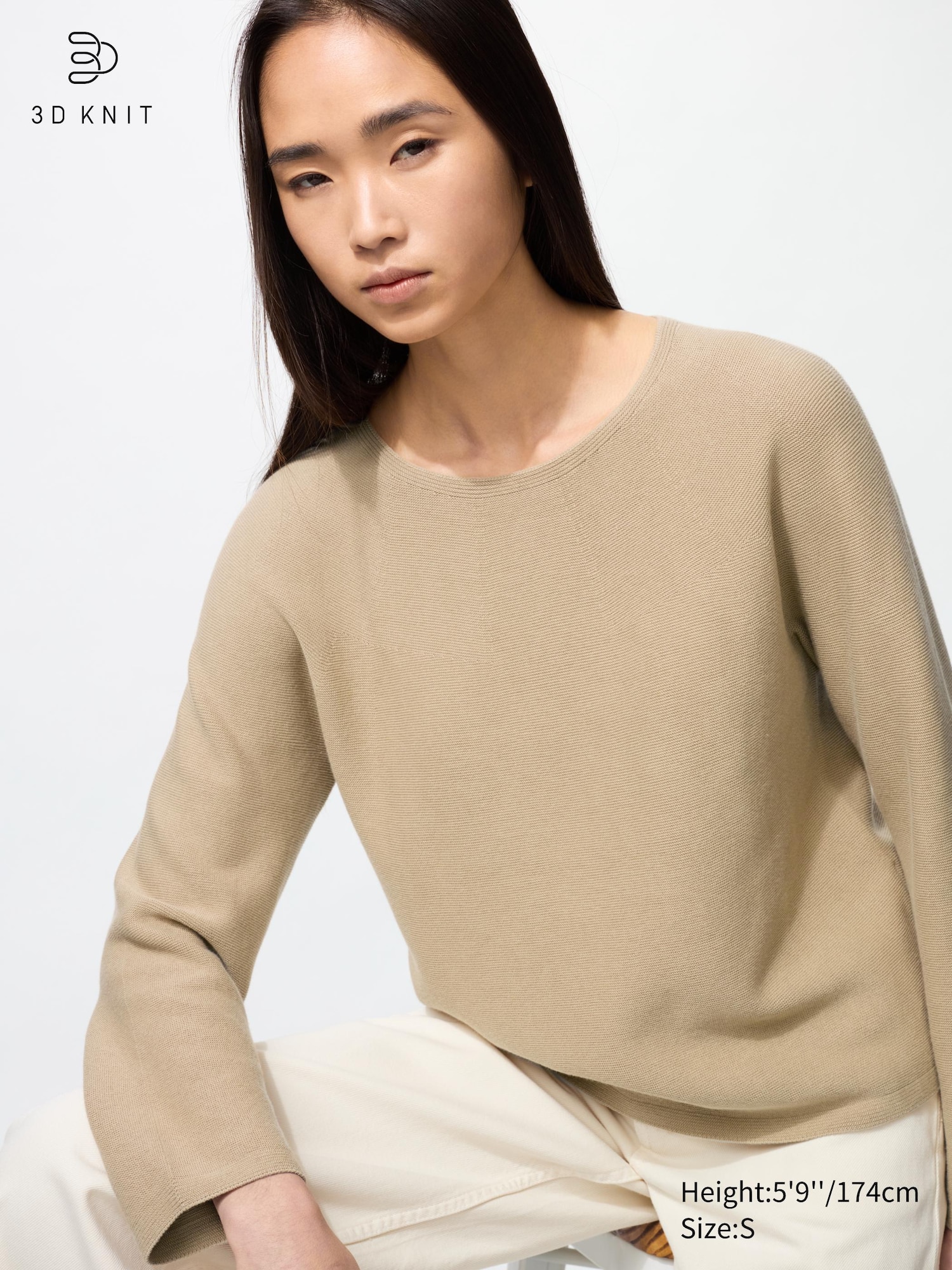 3D Knit Cotton Sweater | UNIQLO Masterpiece 2025 Fall