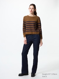 3D Knit Cotton Sweater | Striped