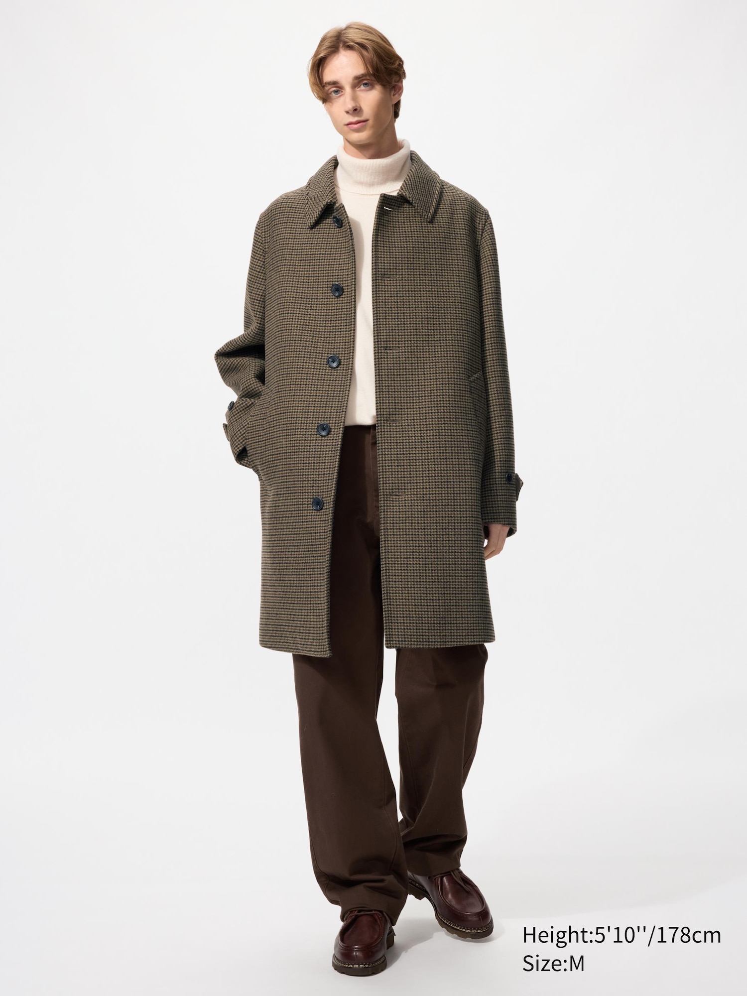 Balmacaan Coat | Checked | UNIQLO US