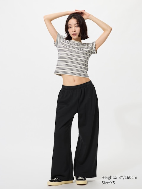 Женские брюки Uniqlo Wide Sweatpants Short