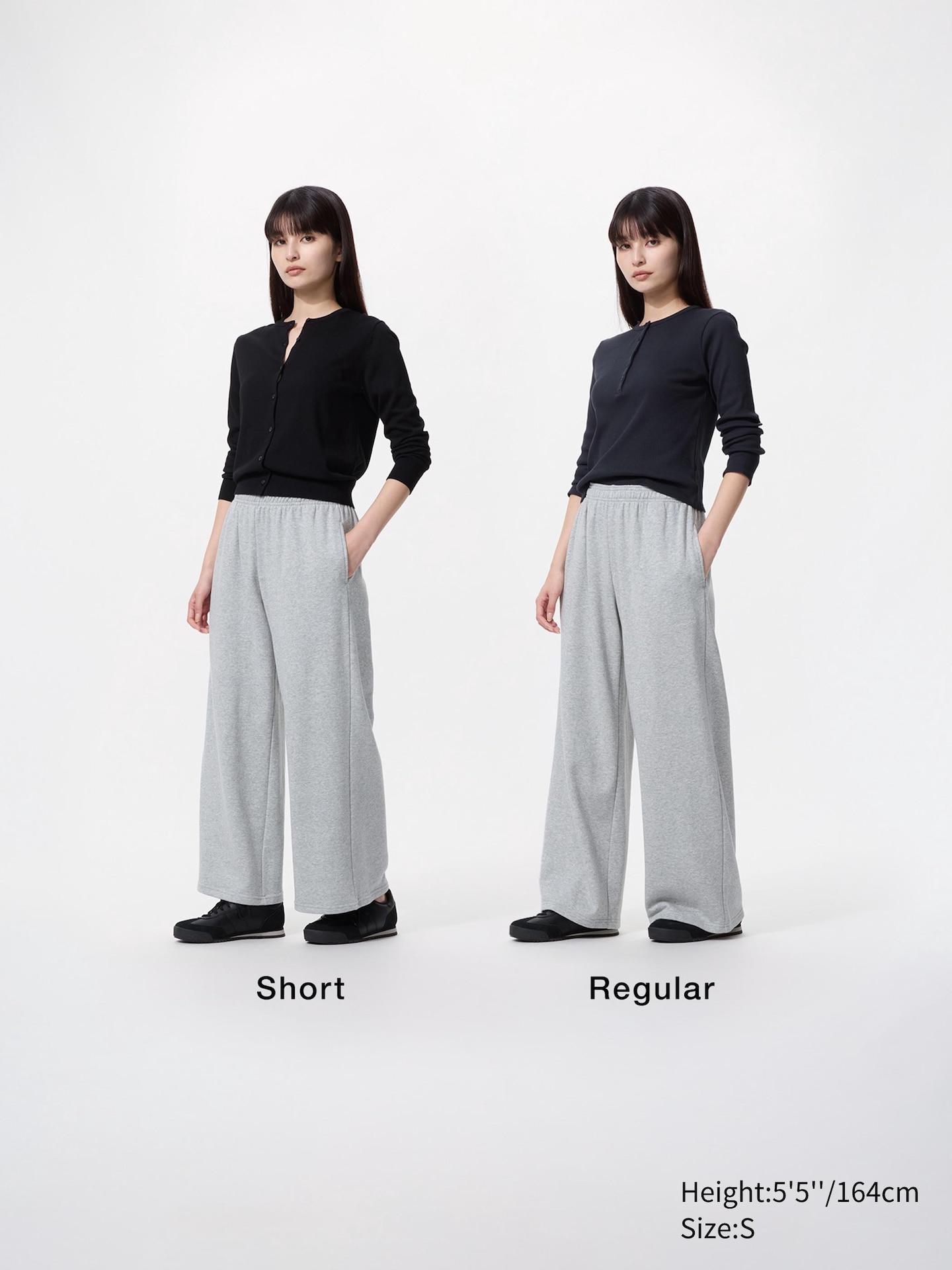 Женские брюки Uniqlo Wide Sweatpants Short, цвет: Чёрный — фото 2