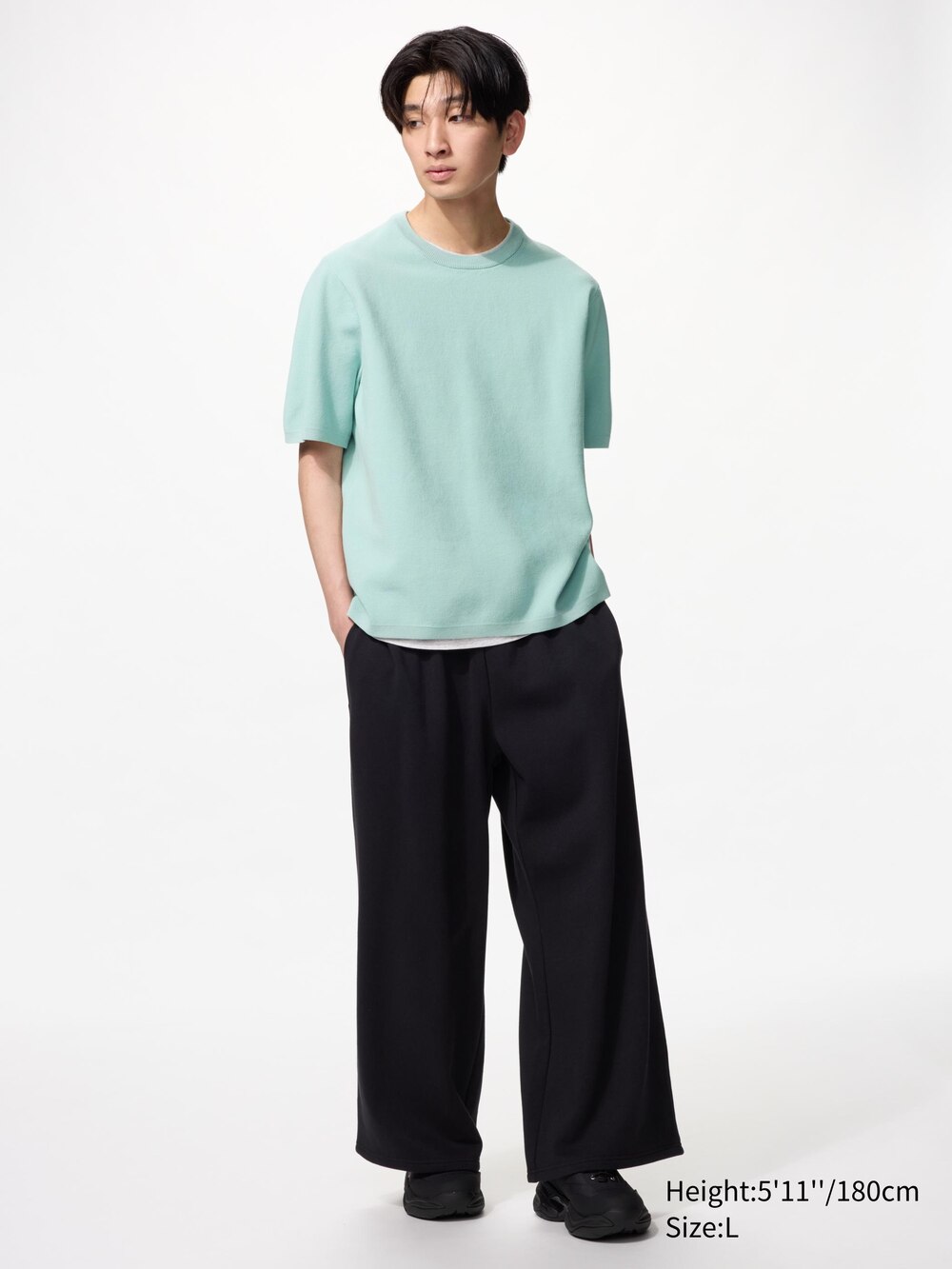 Женские брюки Uniqlo Wide Sweatpants Short — фото 3