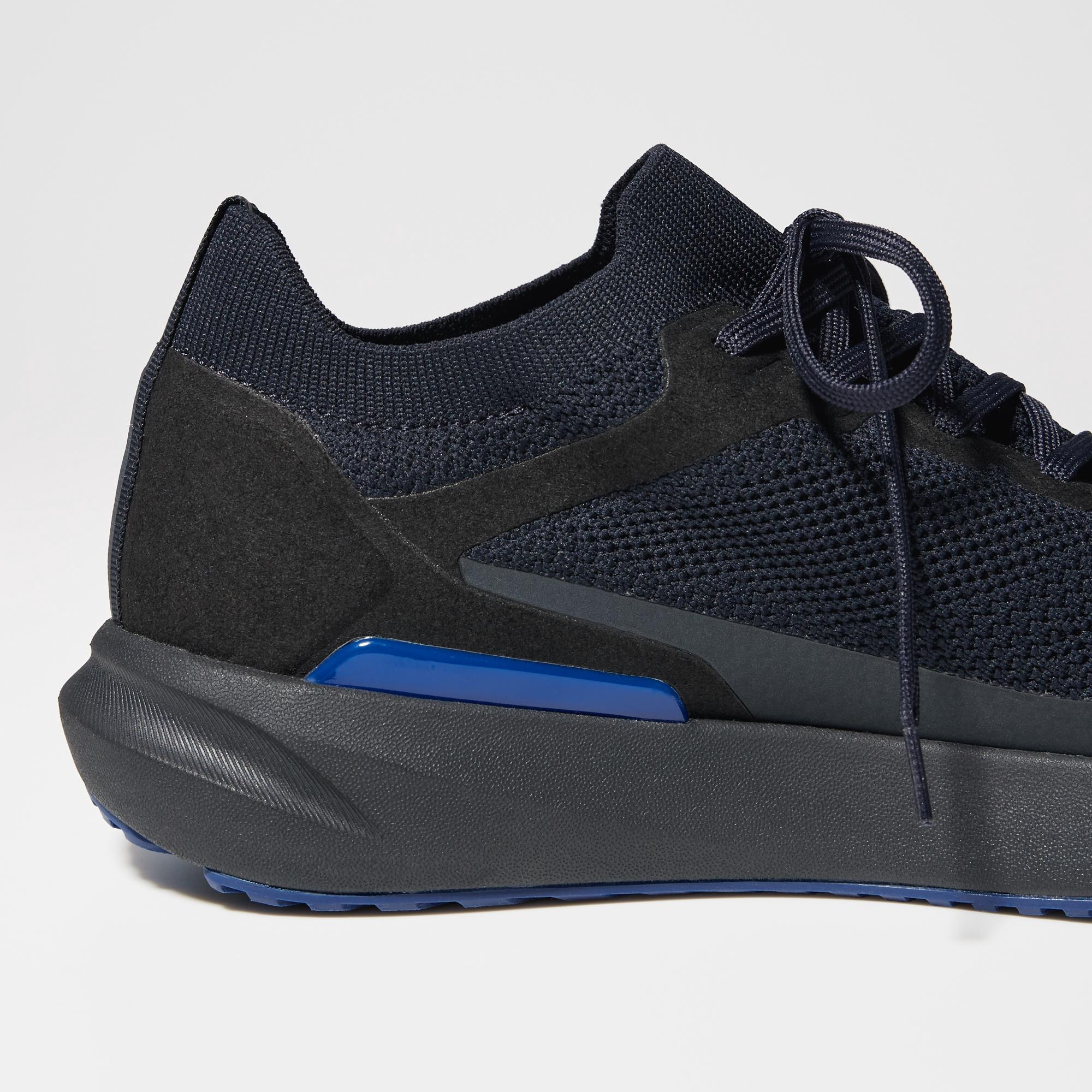 The sole is designed for stability and support while running.