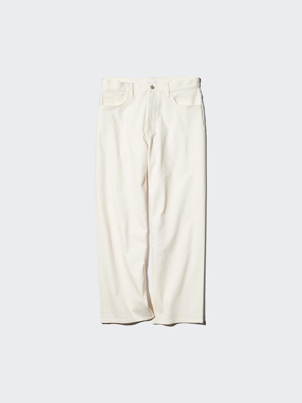 Wide Straight Stretch Jeans