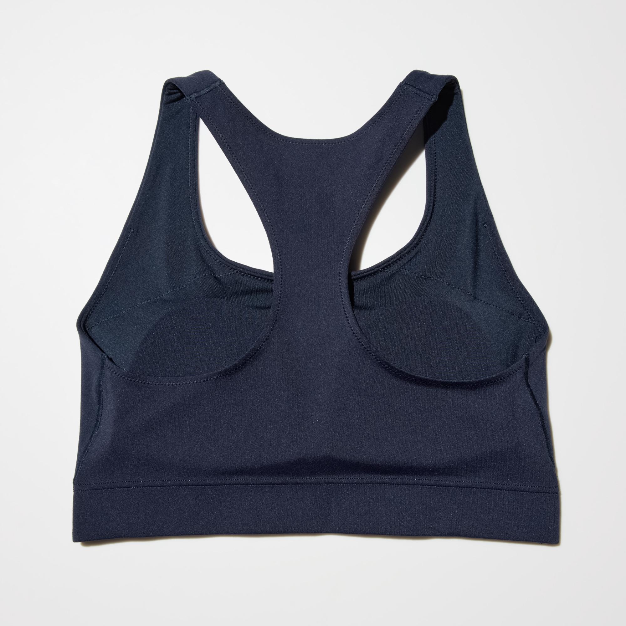 The racerback style allows free shoulder movement.