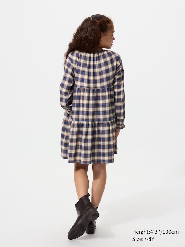 Checked Tiered Dress