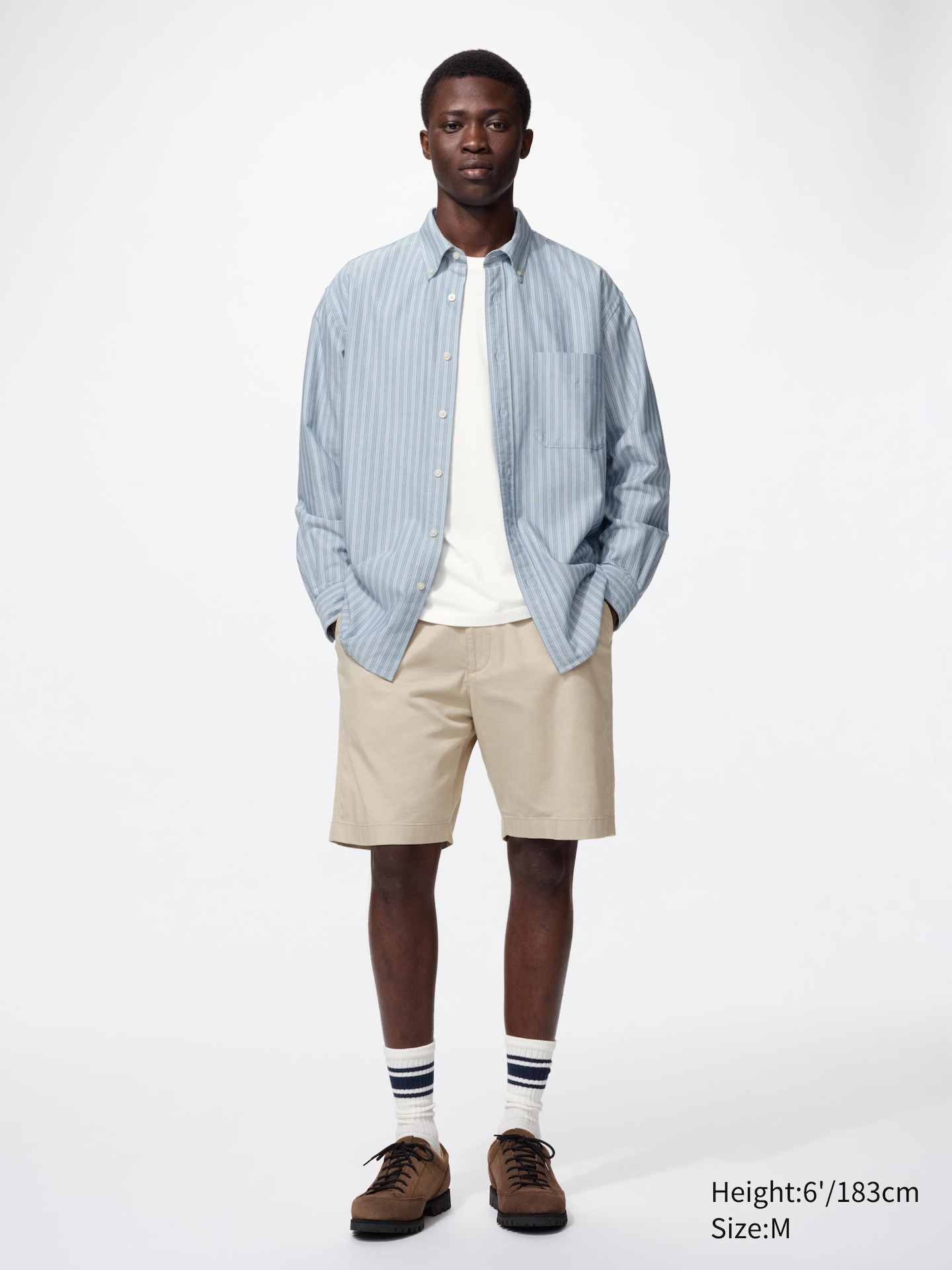 Шорты Uniqlo Stretch Easy, цвет: Бежевый — фото 1