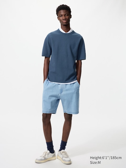 Uniqlo Stretch Easy Shorts | Denim | 8"