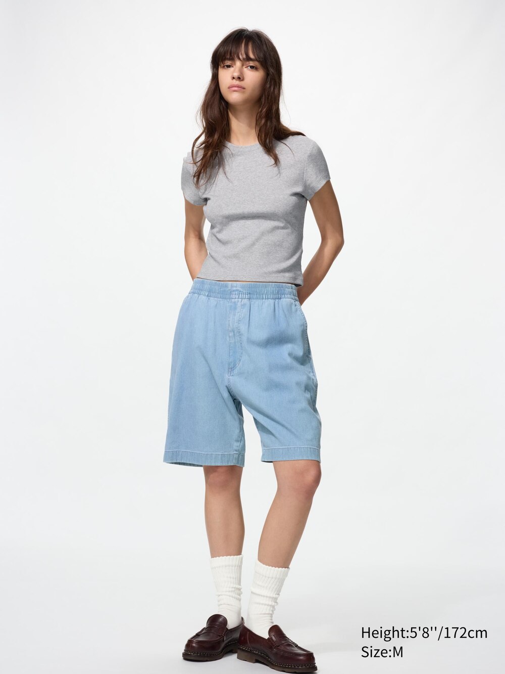 Uniqlo Stretch Easy Shorts | Denim | 8" — фото 2