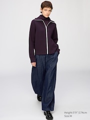 Washable Milano Ribbed Full-Zip Cardigan