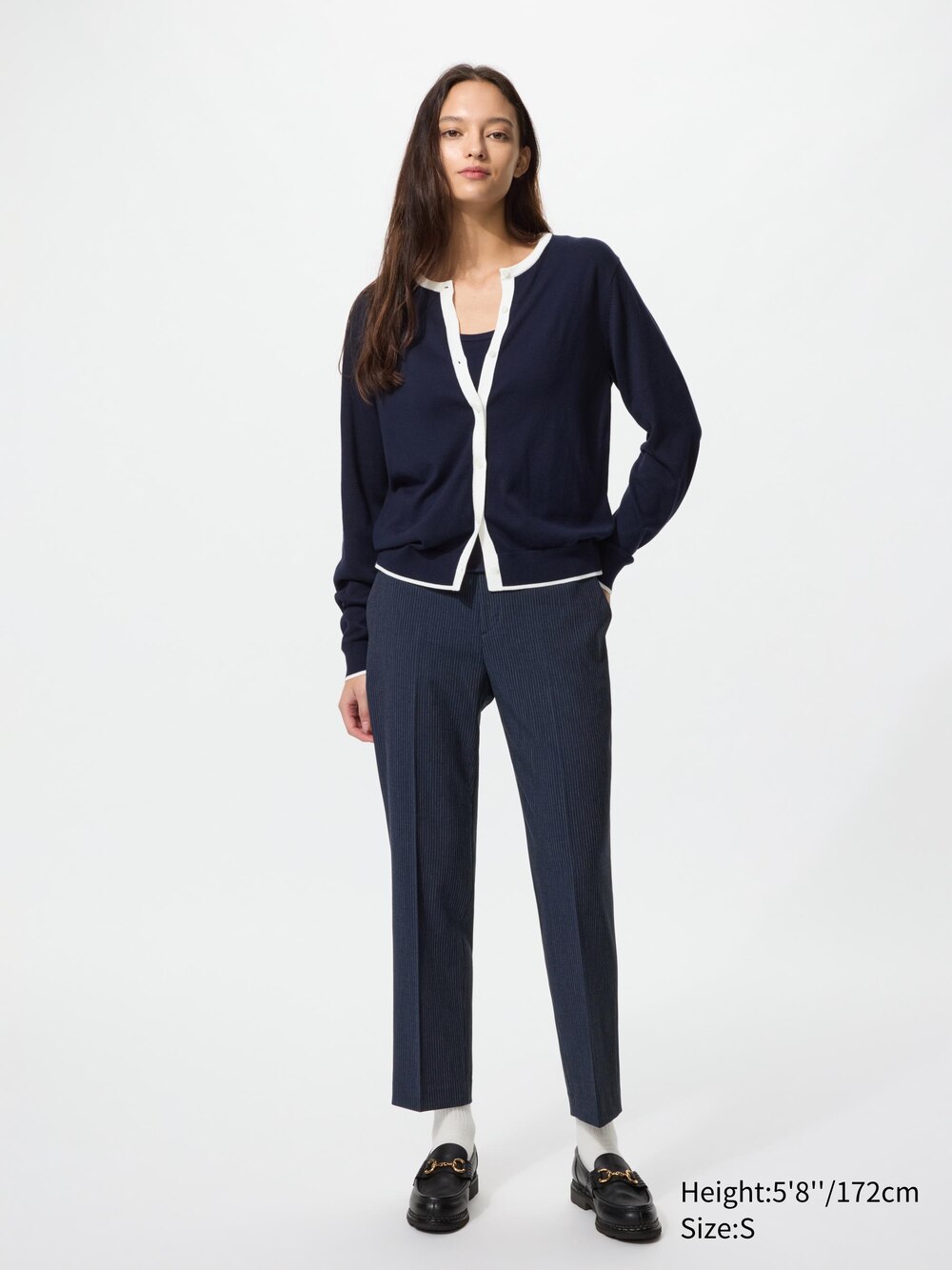 Uniqlo Smart Ankle Pants | Pinstripe — фото 3