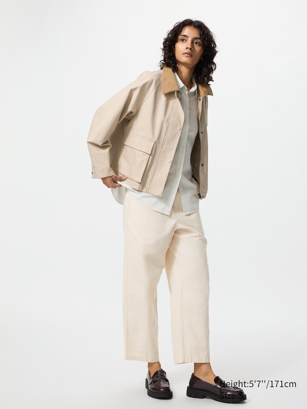 Cotton Relaxed Ankle Pants