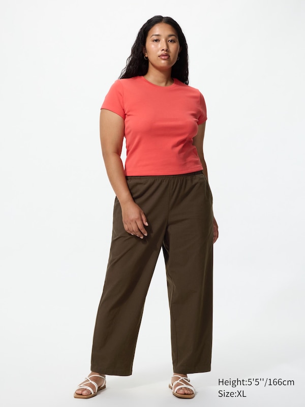 Cotton Relaxed Ankle Pants