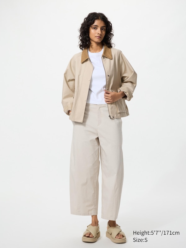 UNIQLO Women's Barrel Ankle Pants Natural Medium 7