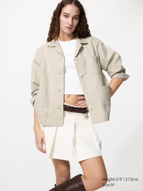 Комбинезон из льняной смеси Uniqlo натуральный