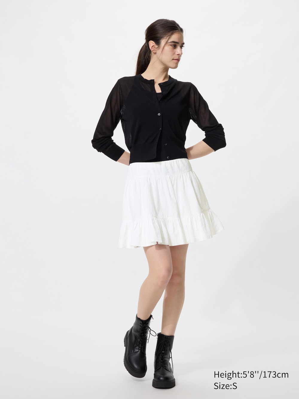 Uniqlo Seersucker Volume Mini Skirt — фото 2