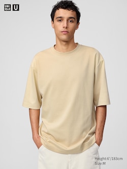 AIRism Cotton Crew Neck Oversized T-Shirt