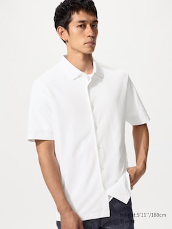 AIRism Cotton Pique Full Open Polo Shirt