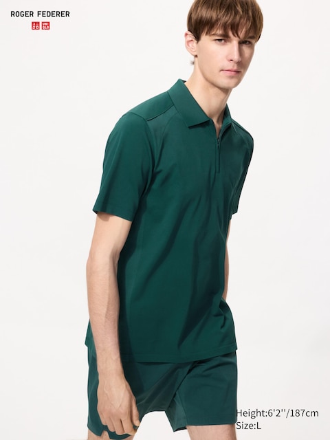 Uniqlo DRY-EX Quarter-Zip Polo Shirt