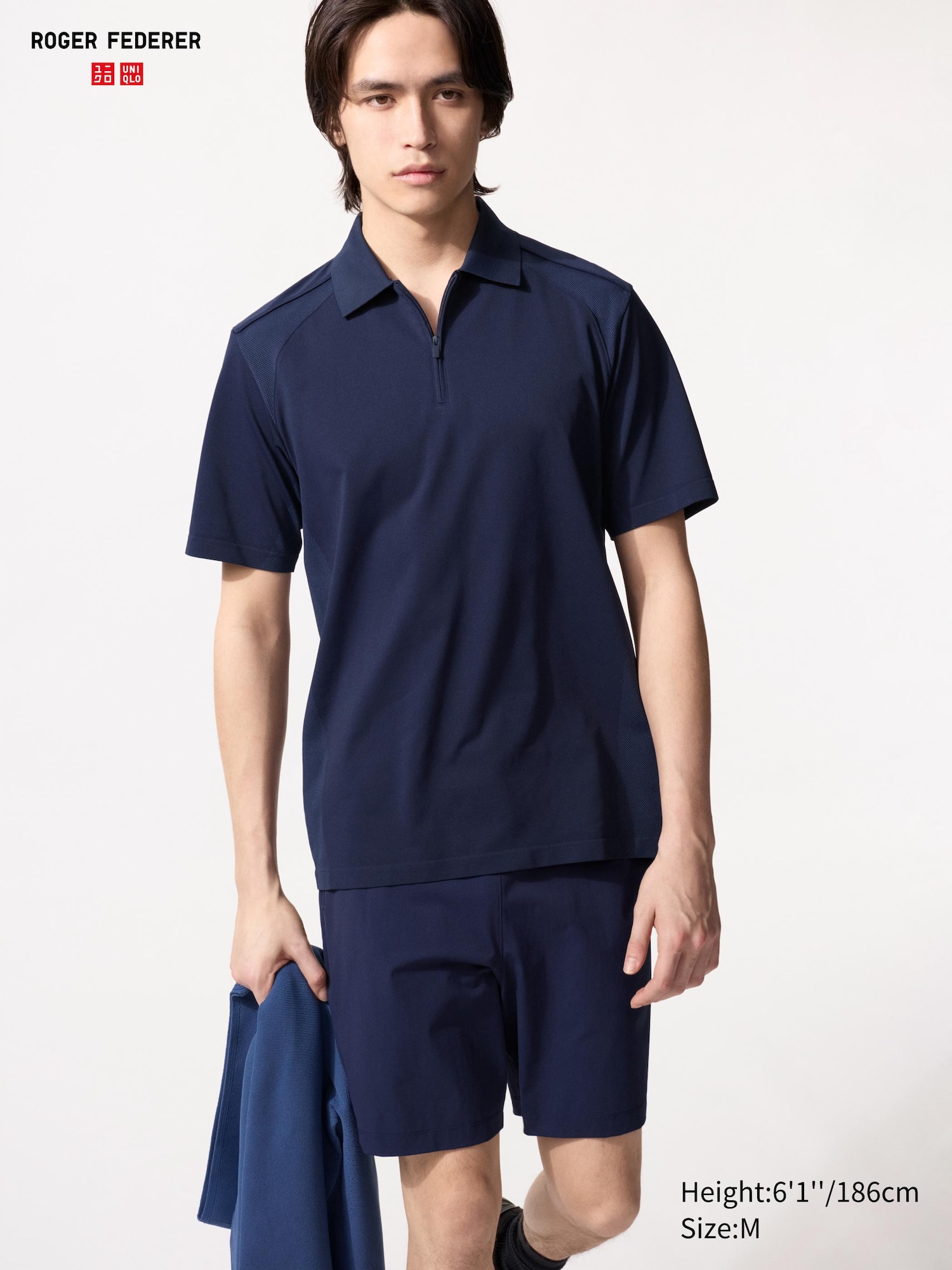 UNIQLOフェデラーモデル POLO Roland Garros 2020 Men's DRY-EX Quarter-Zip Polo Shirt | UNIQLO US