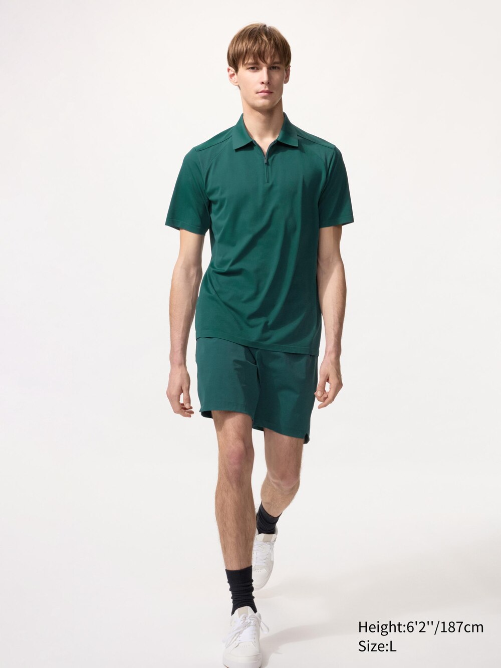 Uniqlo DRY-EX Quarter-Zip Polo Shirt — фото 2