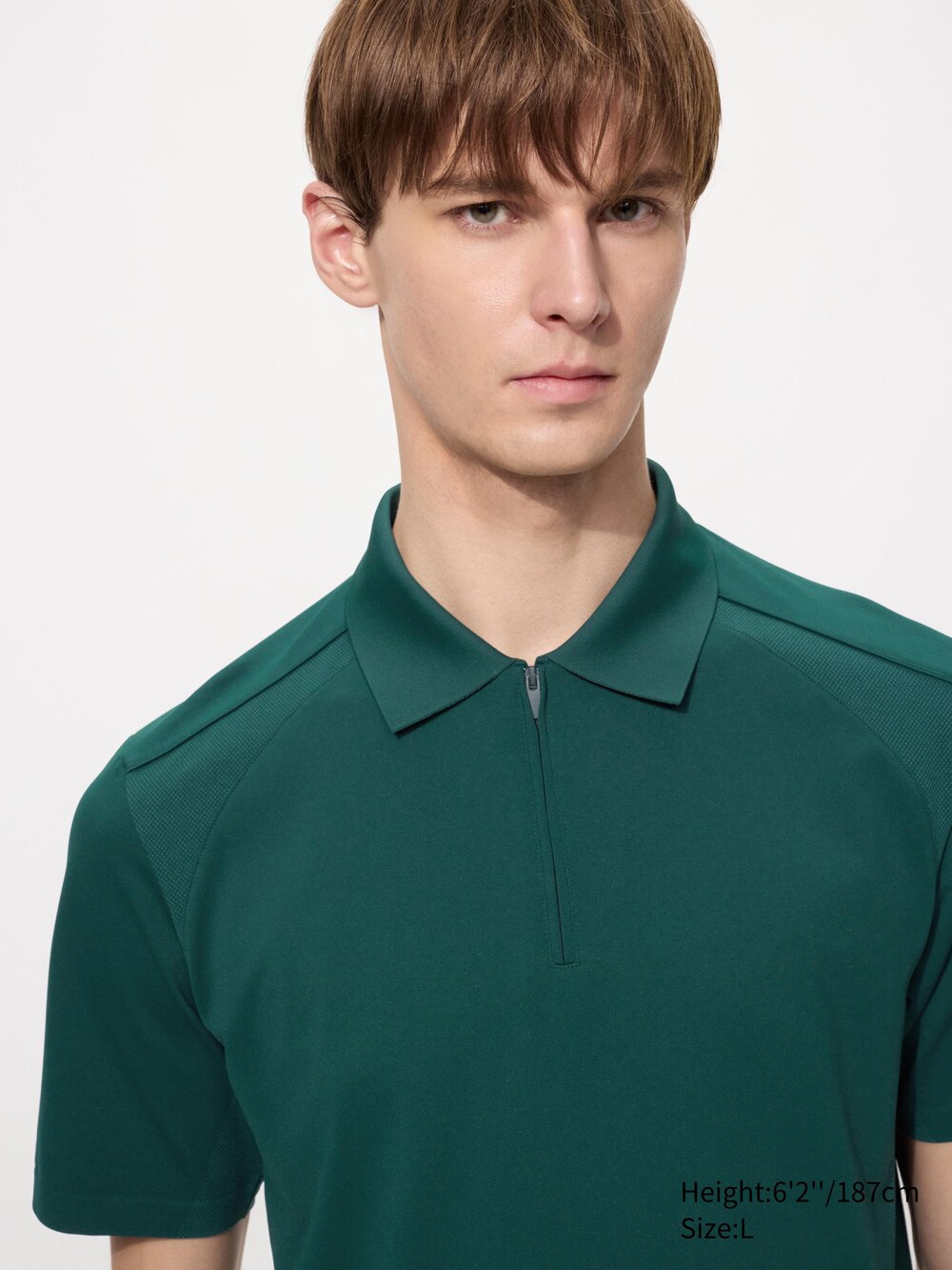 Uniqlo DRY-EX Quarter-Zip Polo Shirt — фото 3