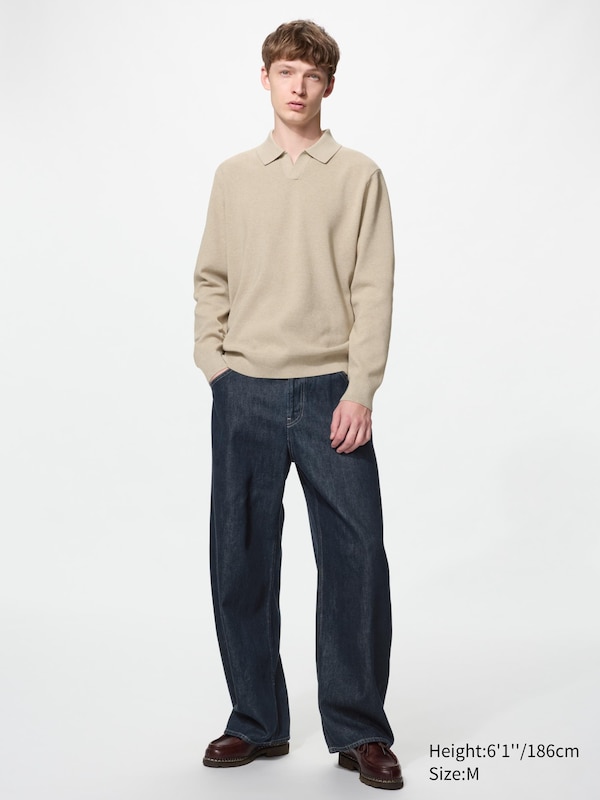 Washable Milano Ribbed Polo Sweater