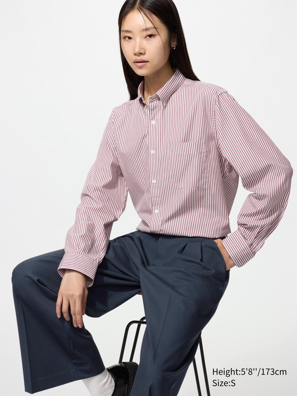 Uniqlo Broadcloth Shirt | Button Down | Striped — фото 3