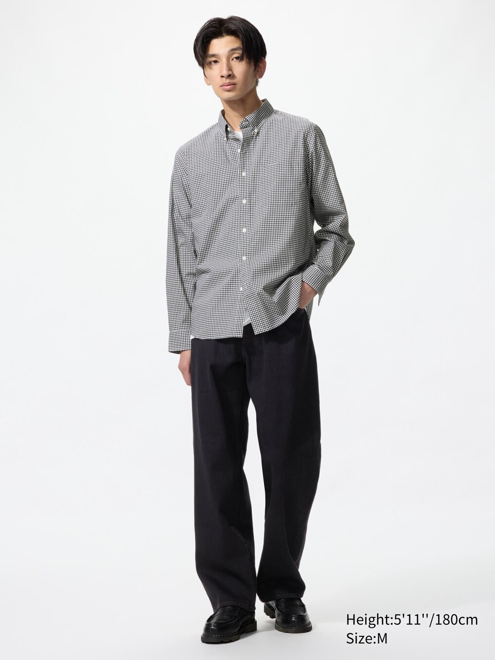 Uniqlo Broadcloth Shirt | Button Down | Checked — фото 2