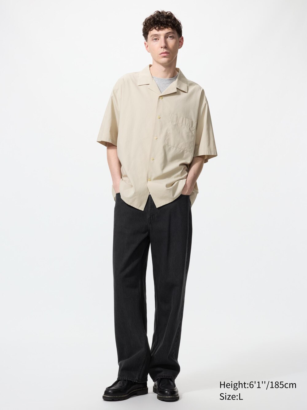 Uniqlo Open Collar Shirt | Short Sleeve — фото 2