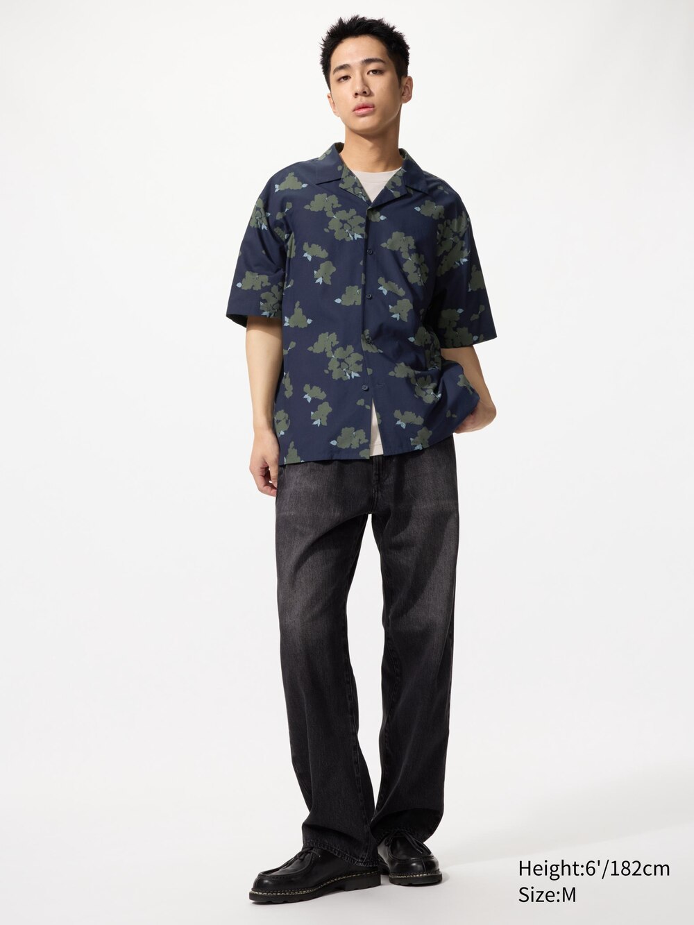 Uniqlo Open Collar Shirt | Short Sleeve | Printed — фото 2